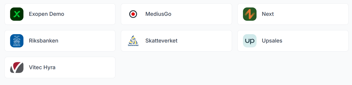 Integrationer övriga Integrationer övriga